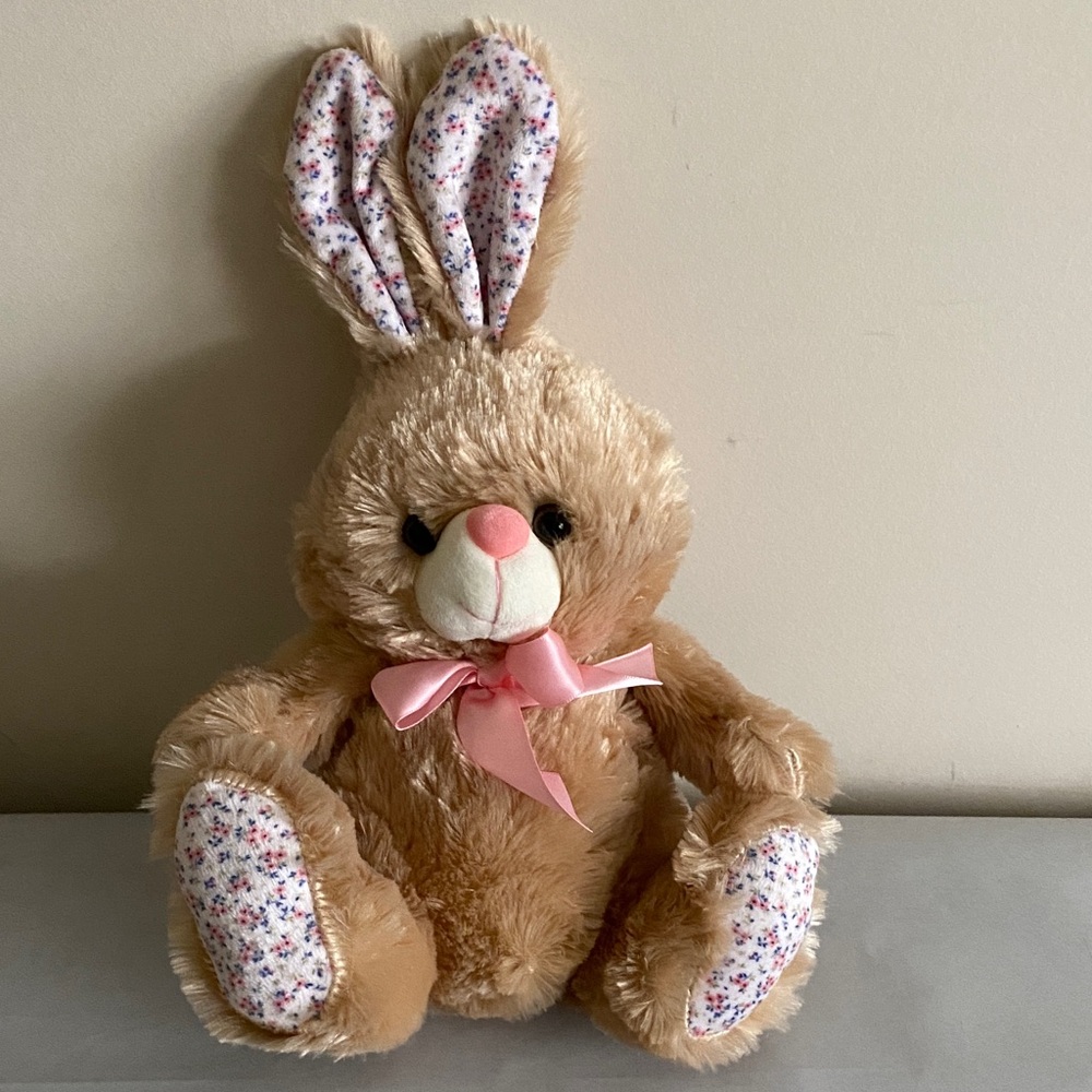 BoHo cottagecore floral Easter bunny splash stuffed animal rabbit Megatoys